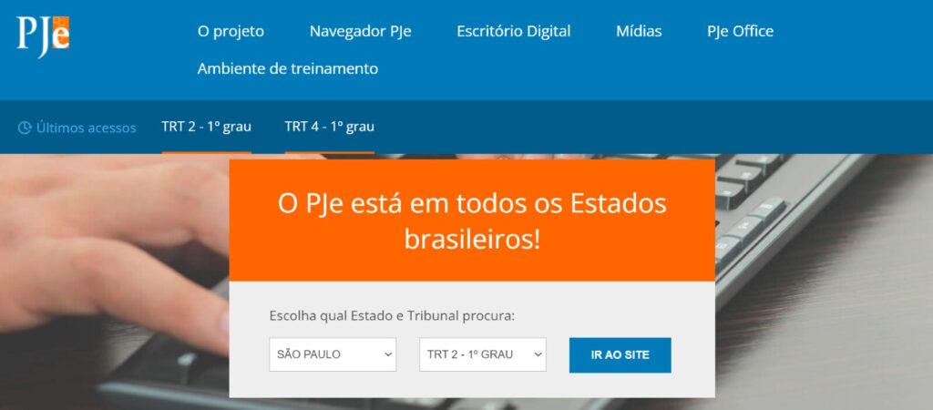 Imagem mostrando como consultar processo trabalhista