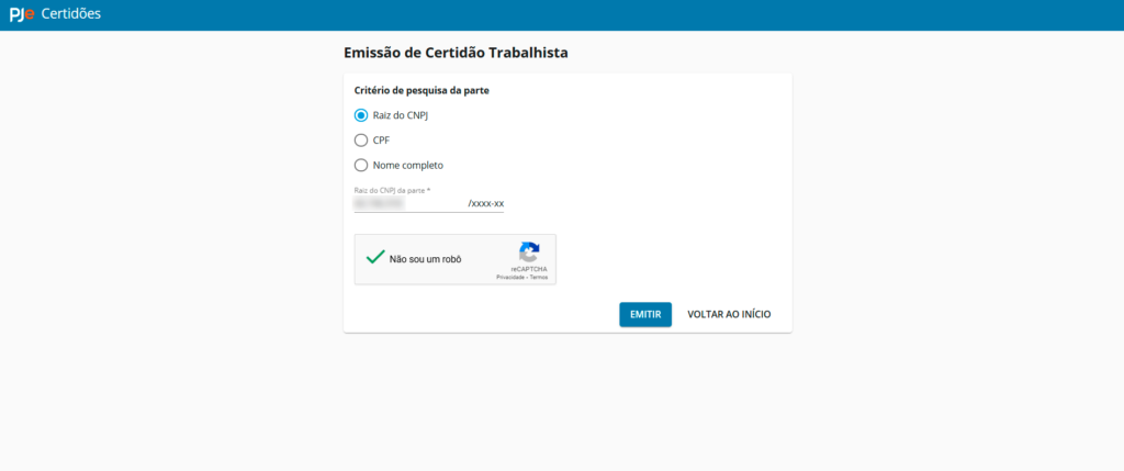 Imagem mostrando forma de consultar processo